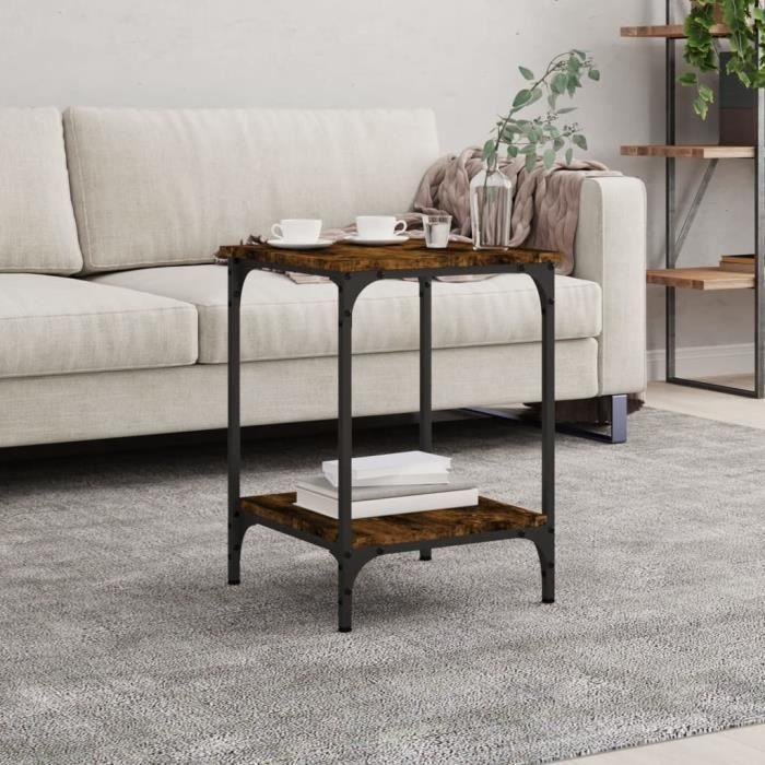 VidaXL Table basse chêne fumé 40x40x55 cm bois d'ingénierie 832825