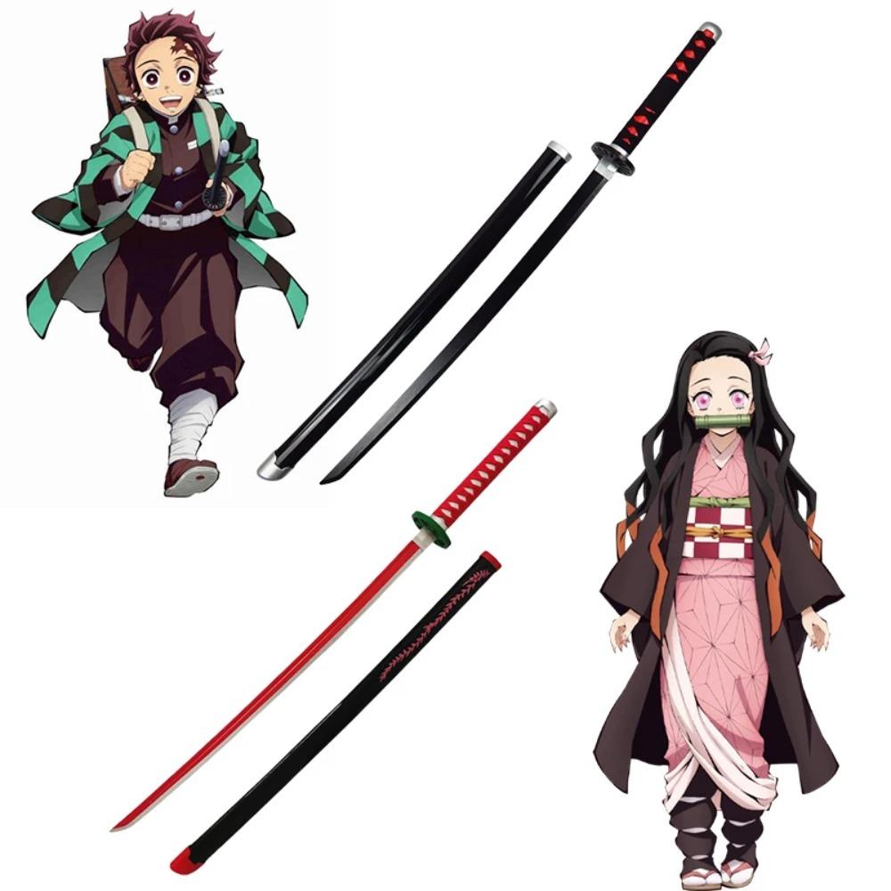 

72/104 см Катана Демонобійник Kimetsu No Yaiba Лезо Аніме Косплей Реквізит Танджіро Міцурі Реальний Розмір Японська Катана Шабля Дитяча Іграшка 72cm