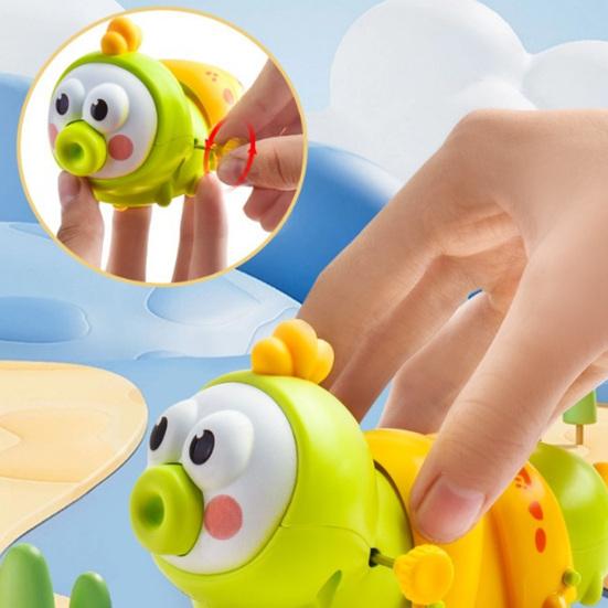 Kids Wind-Up Caterpillar Toy Cute Mechanical Crawling Caterpillar Safe Non-Toxic Gift for Infants Educational Toy Birthday
