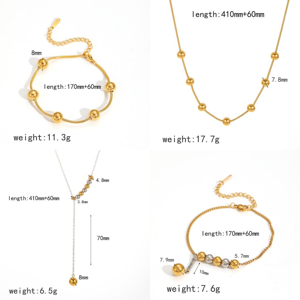 Minimalist Stainless Steel Jewelry Set With Geometric Shapes For Women And Men