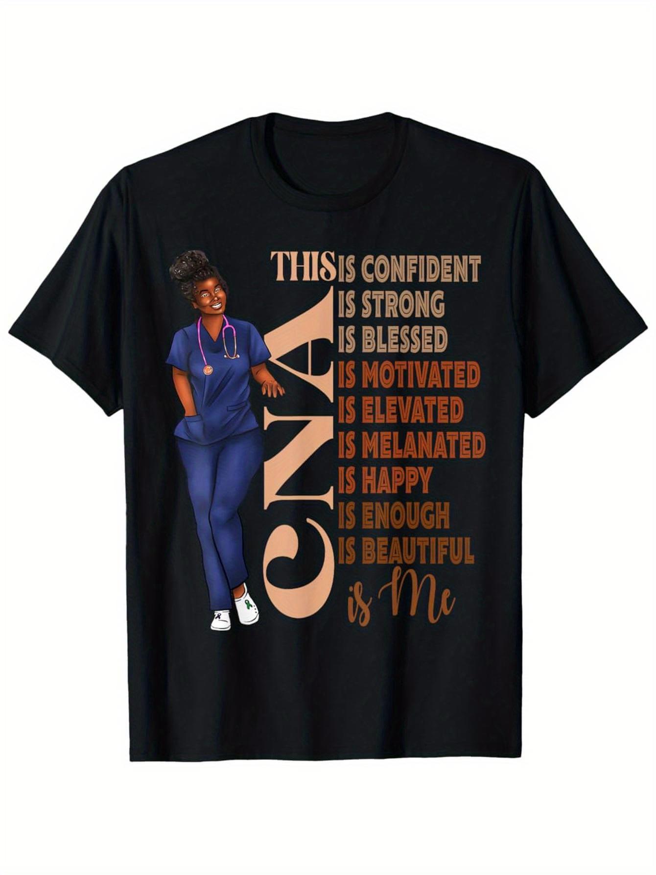 CNA Life is Confident Strong Blessed Motivated T-shirt M