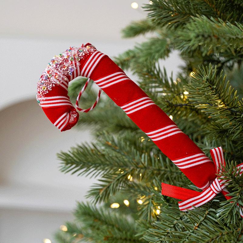 Multicolor Christmas Lollipop Decorations Foam Cartoon Candy Cane Hanging Pendants  New  Xmas Home Party Decor Navidad