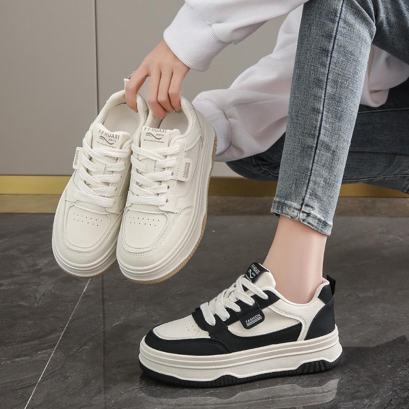 Popular little white shoes women's spring and autumn 2025 new shoes versatile thick baseplate shoes casual shoes muffin sports shoes
