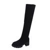 Sexy Slim Over The Knee Stretch Socks Boots Women Autumn Thick High Heels Long Boots Woman Anti-slip Platform Shoes Comfortable