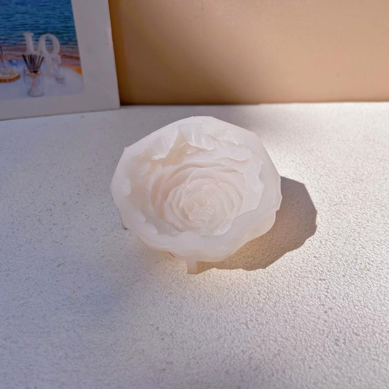 15cm Big Size Peony Silicone Candle Mold High Quality Resin and Plaster Disposable Cake Tool for Baking Packaged in Bag