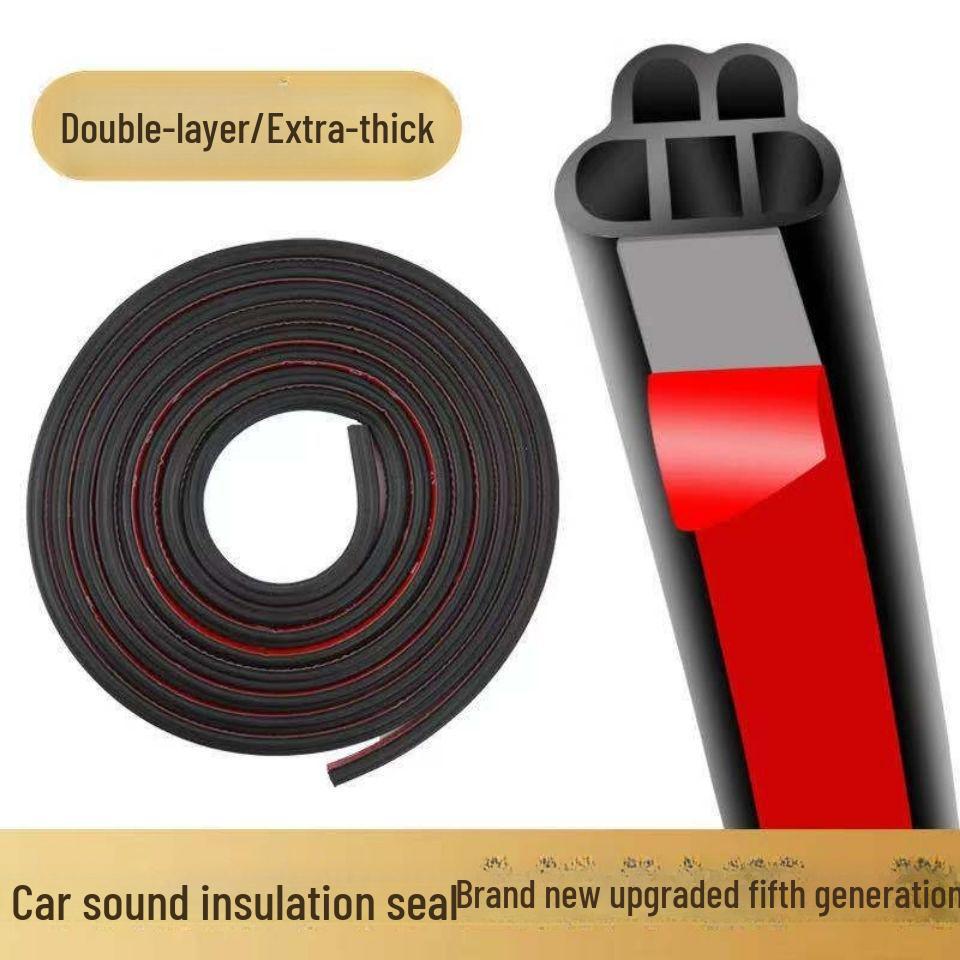 Car Door Sealing Strips: Three-Layer Thickened, Sound Insulation, Dustproof, Noise-Reducing, Waterproof Universal Rubber Strips