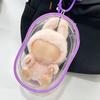 PVC Transparent Doll Carrying Bag  Doll Style Clear Display Window | Dustproof Zipper for Mini Figures & Keychain Accessories