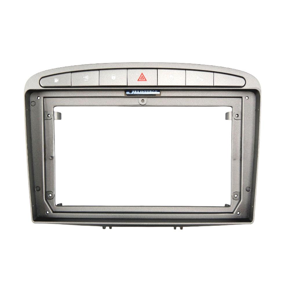 

Панель-рамка для 9-дюймового автомагнітофона, для 2 Din подвійного DIN, оздоблення панелі приладів, сумісна з моделями 308 408 2008 2016 срібло сірий колір