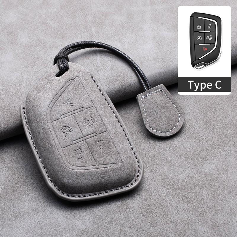 New Sheepskin Car Remote Key Cover Case Shell For Cadillac ATS-L XTS XT5 CTS CT6 ATS 28T SRX Escalade 2015 Styling Accessories