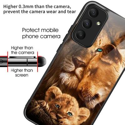 Pro Samsung Galaxy A26 5G Pouzdro Vzorový potisk Tvrzené sklo TPU Nárazuvzdorný Kryt na telefon