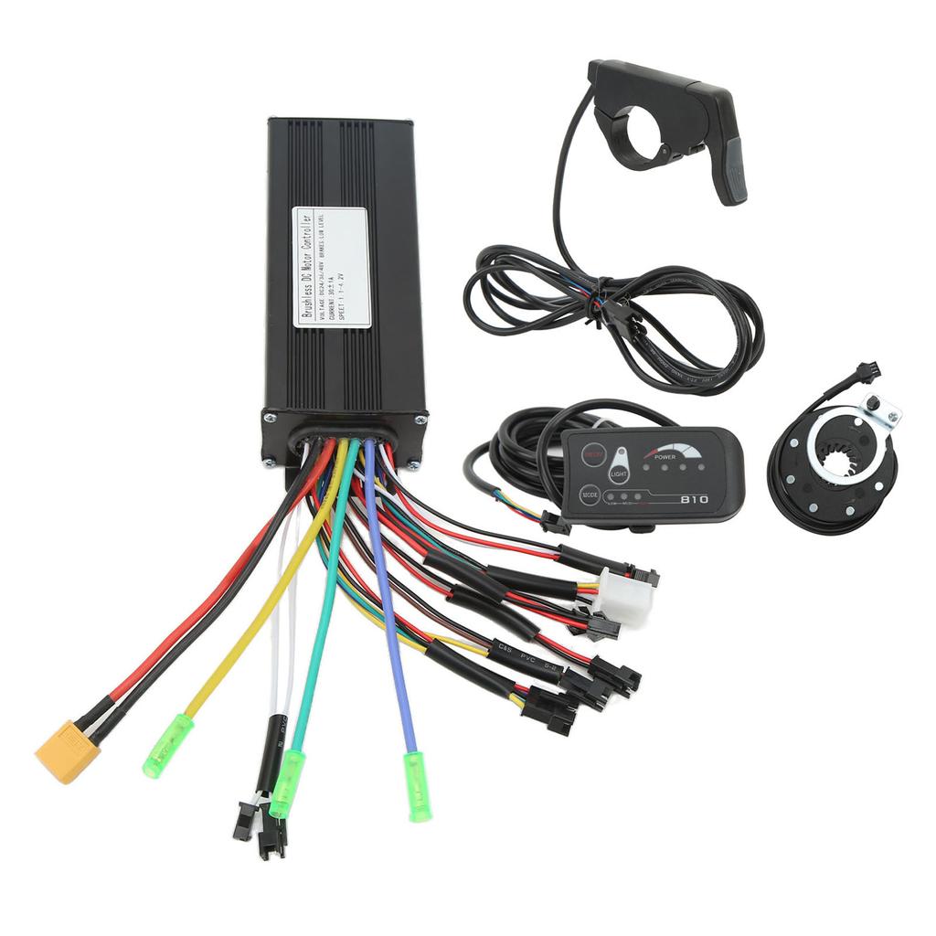 Bicycle Brushless Motor Controller Kit Sine Wave Lithium Power Assisted Retrofit Accessories with Throttle 30A