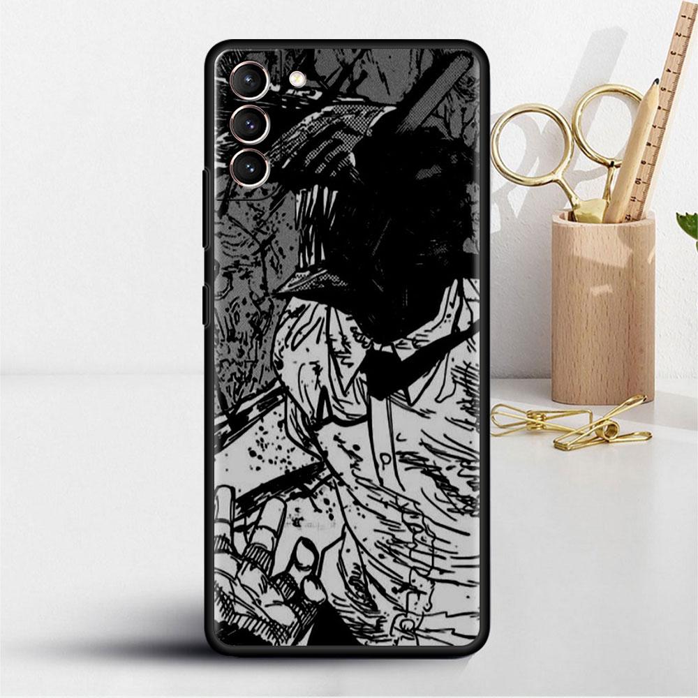 Case For Samsung Galaxy S22 S20 Ultra S21 FE S10 S9 Plus Note 20 10 Lite 9 Soft Phone Cover Shell Chainsaw Man Cool