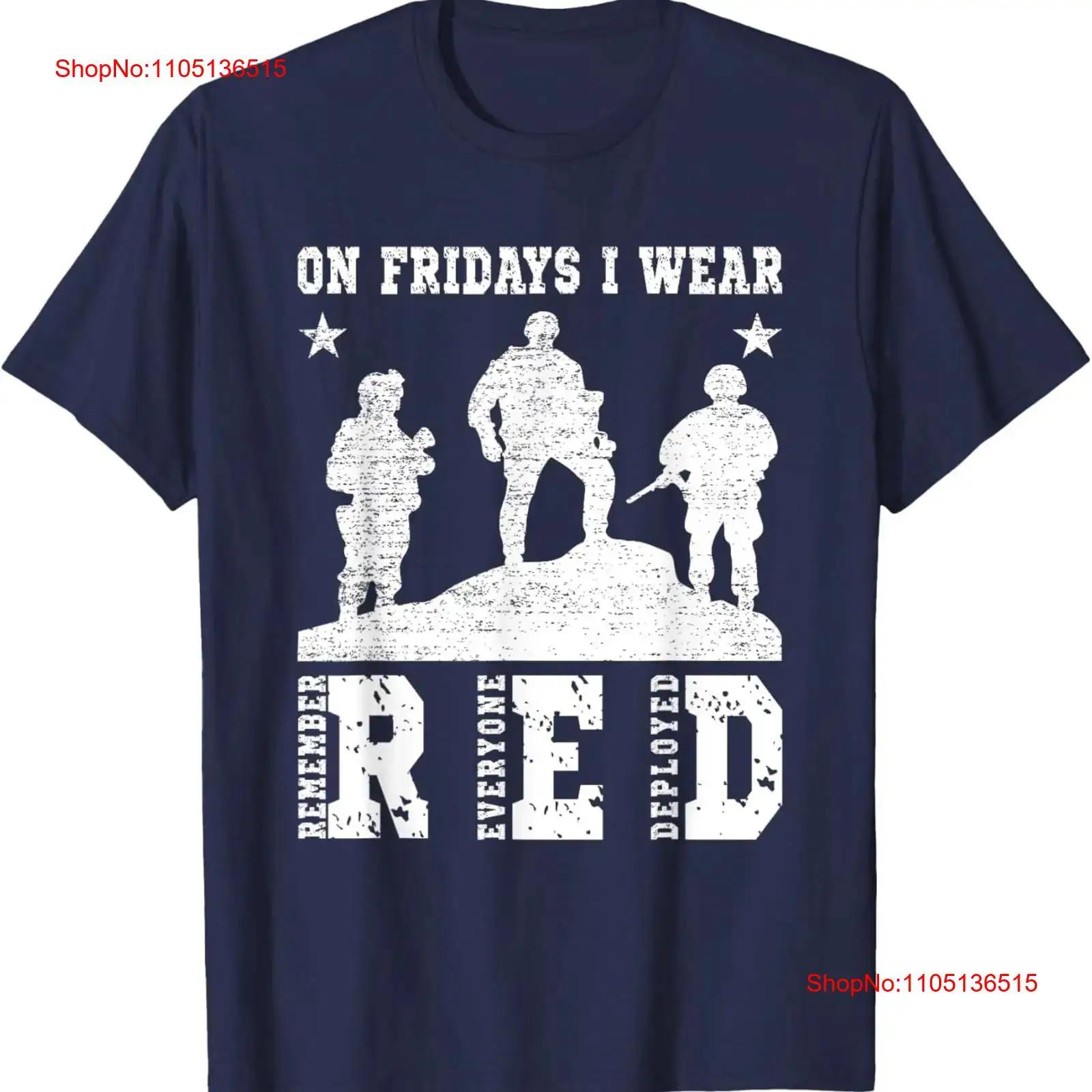 

On Fridays I Wear Red USA Support American Troops T Shirt vintage Washed fashion homme graphic designer clothes Soft S разноцветный