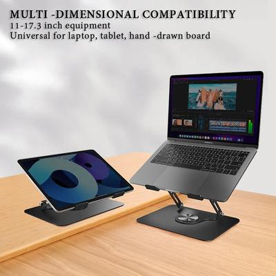 360 ° Rotating Desktop Elevated Suspension Bracket Heat Dissipation Folding Aluminum Alloy Portable Laptop Stand