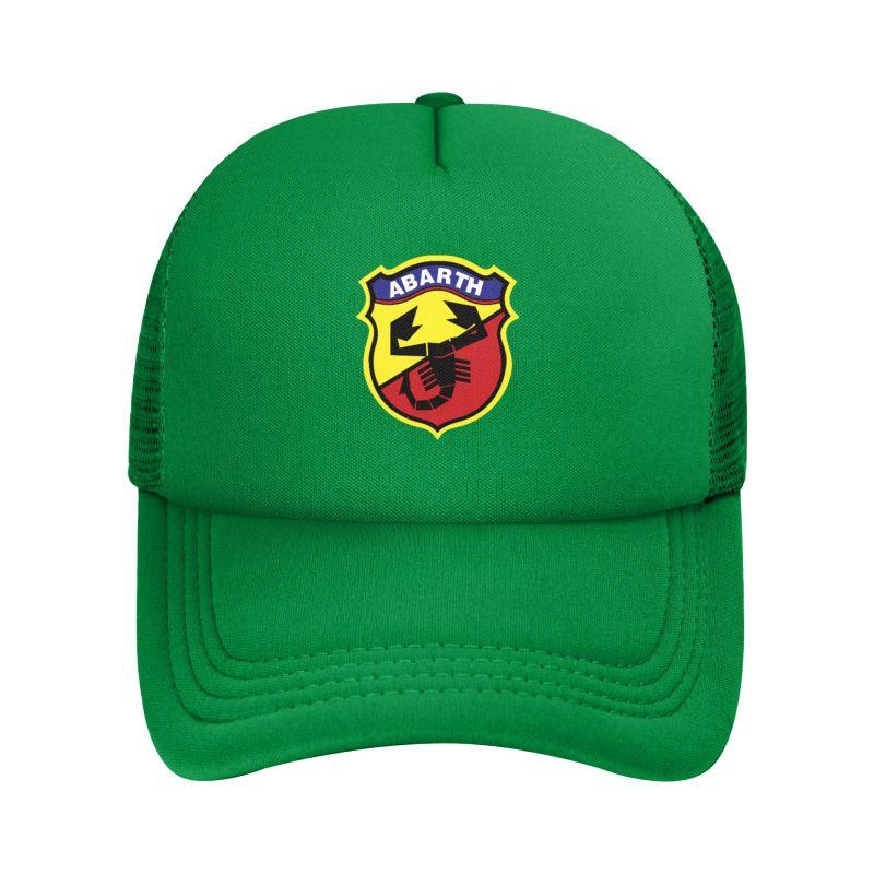 Abarth Print Siateczkowa Czapka Baseballowa Jednokolorowa Czapka Trucker Unisex Regulowana Czapka Snapback Letnia Oddychająca Daszek Przeciwsłoneczny Czapki