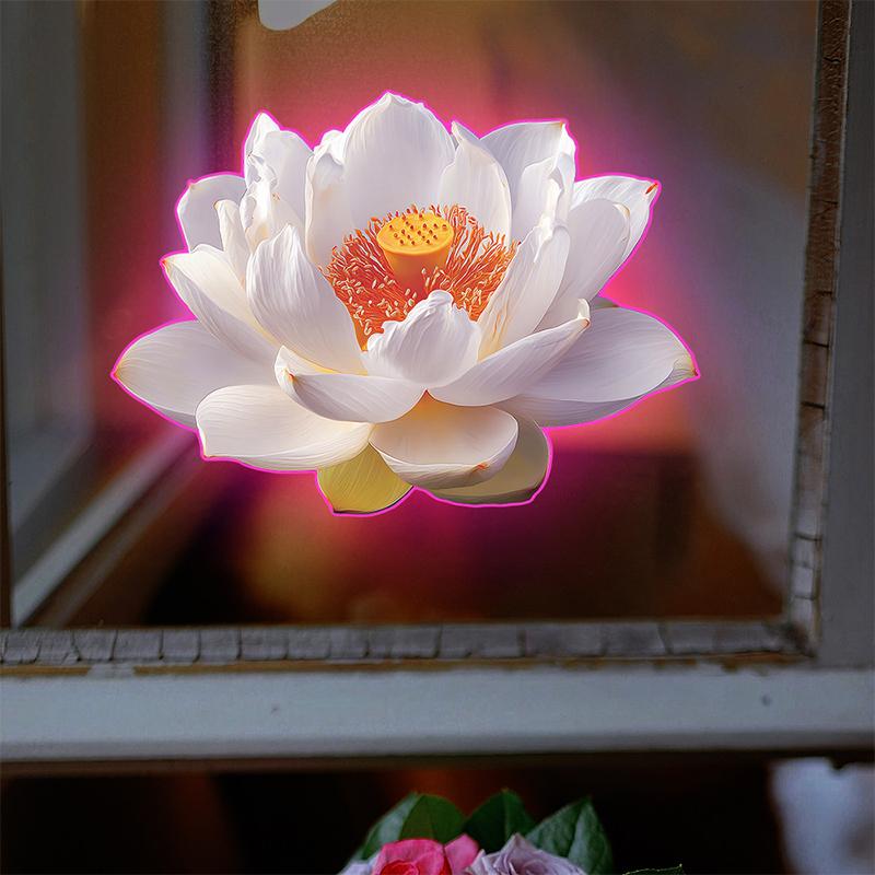 Glow-In-The-Dark Toilet Sticker Lotus Wall Sticker Self-Adhesive Removable Sticker Bathroom Decal Car Sticker Home Decor
