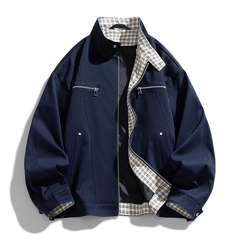 

New Casual Work Lapel Men s Jacket for Spring and Autumn, High-end and Handsome Teenager Jacket for Men 4XL