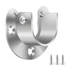 1/4/8Pcs Stainless Steel Closet Rod Holders Strong Load-bearing
