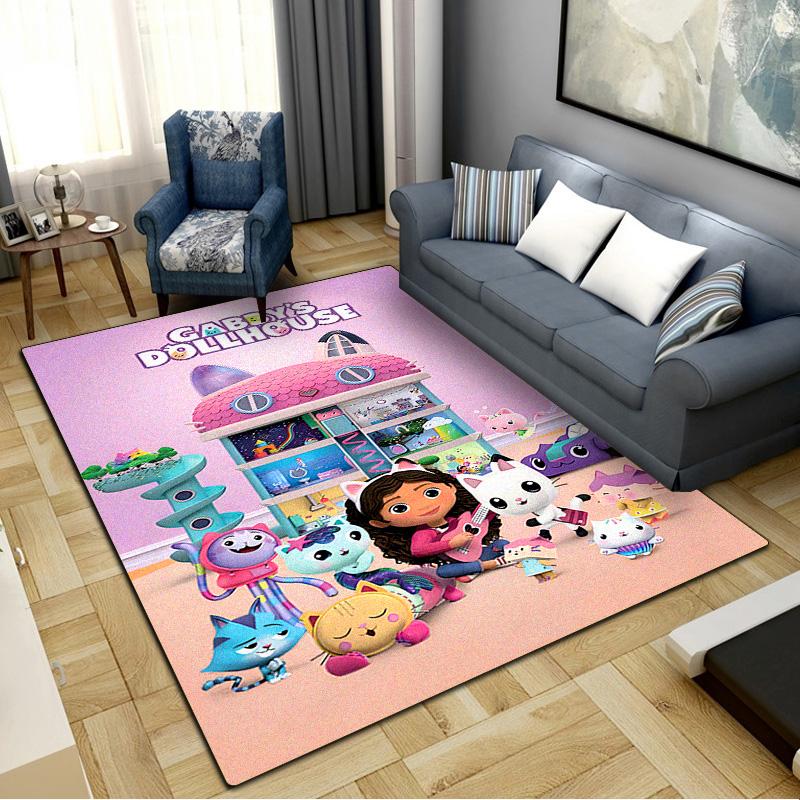 Gabby Dollhouse Carpet Rug for Living Room Bedroom Home Sofa Decoration,Kids play Non-slip Floor Mat
