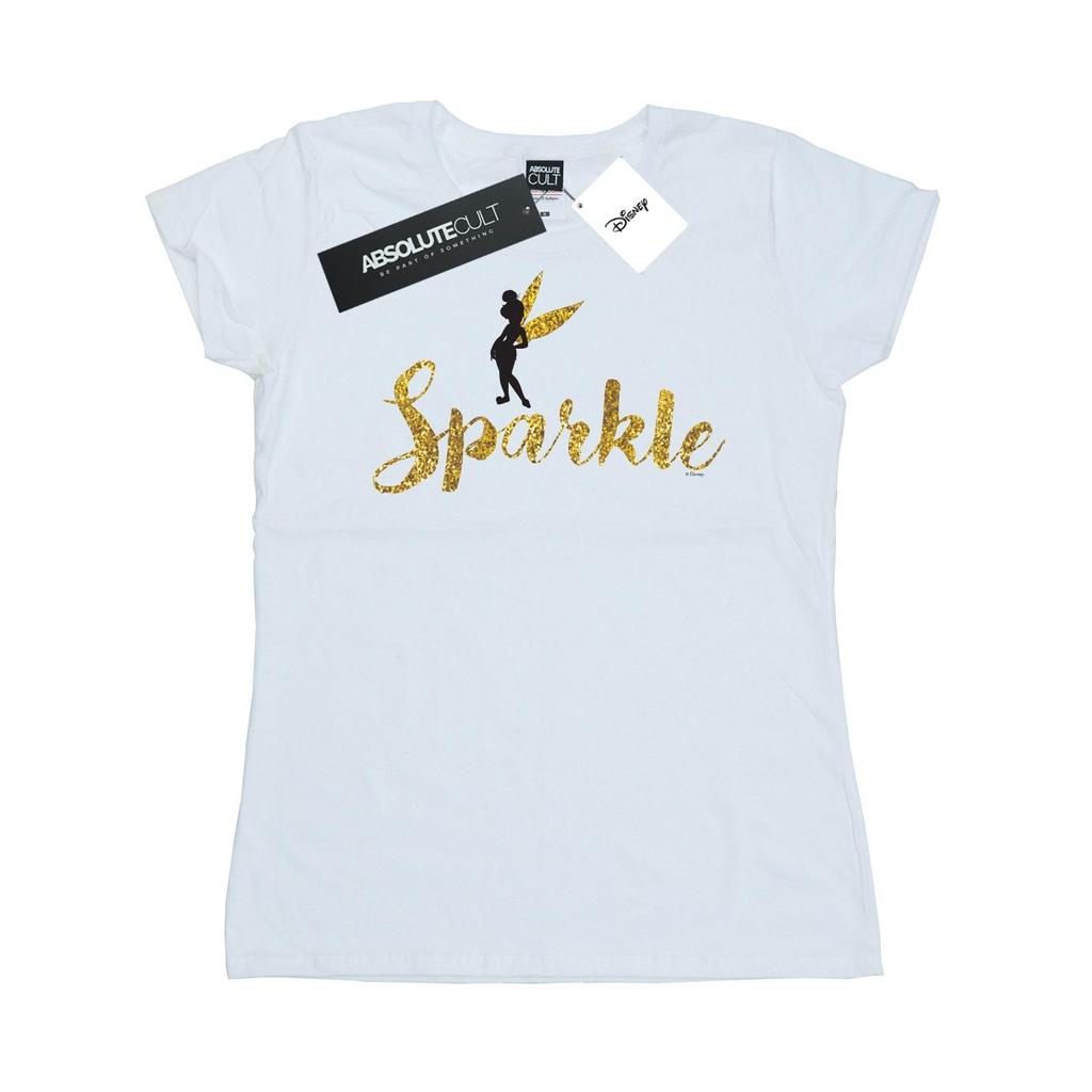Disney Camiseta feminina/senhora princesa Tinker Bell Sparkle Time de algodão