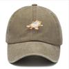 Pc Retro Washed Distressed Baseball Cap Animal Print Cozy Sleeping Cat Design Daily Outdoor Unisex Wearable Comfortable Accesso