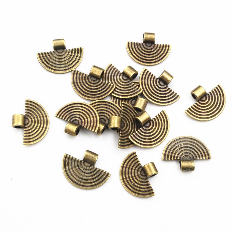 

20pcs 20x16mm Bronze Antique Silver Color Fan Handmade Charms Pendant DIY Jewelry Making Accessories for Bracelet Necklace бронзовий