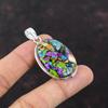 Fiesta Kingman Turquoise Pendant Gemstone Jewelry Multi Copper Turquoise Pendant 925 Sterling Silver Pendant Handmade Jewelry Gift For Women