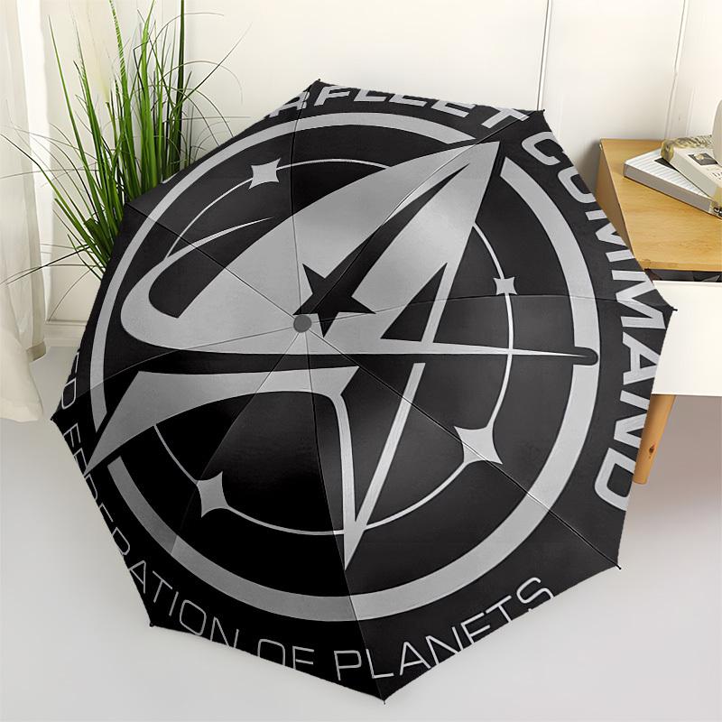 1pc Starfleet Command Emblem Umbrella with Plastic Handle,Suitable for All Seasons Home Travel Outdoor UmbrellaM915