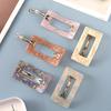 Women's Hollow Acetate Rectangular Hairpin Fashion Elegant Micro Arc Hairpin Fashion Lazy Bundle Hairpin