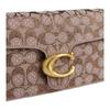 Coach Tabby 26 Crystal Logo Jacquard Classic Design Natural Grain Nappa Leather Shoulder Bag Medium Women Mushroom