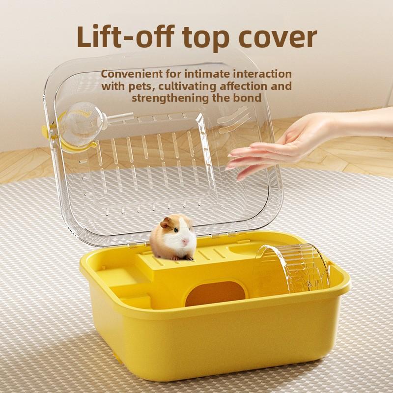 Luxury Acrylic Hamster Cage, Spacious Portable Syrian Hamster Habitat, Travel Small Animal House with Clear View, Premium Pet Supplies
