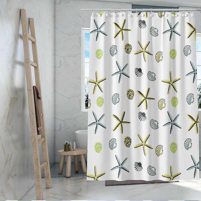 Shower Curtain Liner, 4G PEVA Green Leaf Shower Liner, Plastic Waterproof Shower Curta, 72x72 inch with Grommet Holes 3 Magnetic Weights