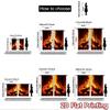 2D flat printing 2pcs Curtain Curtains Warm Glowing Fireplace Digital Printed Polyester Drapes Family Party Decoration Use for