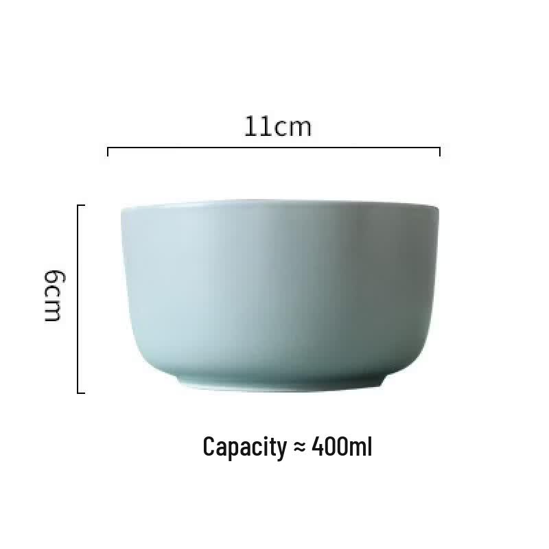 Ru Han Japanese Style 4.5-inch Macaron Blue Wide Mouth Bowl Set