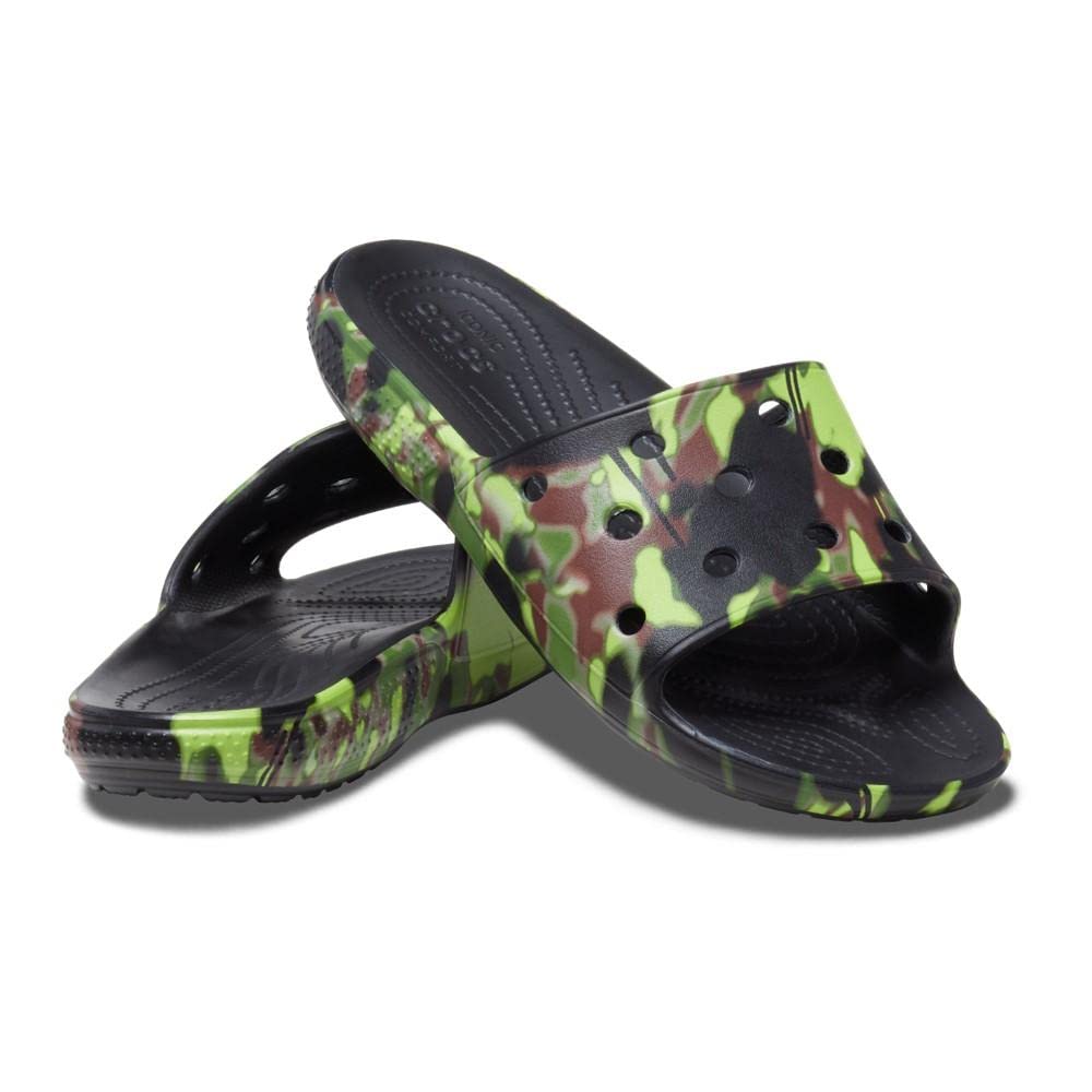 Crocs Classic Spray Camo Slide 208252 Black M8W10 (26cm)
