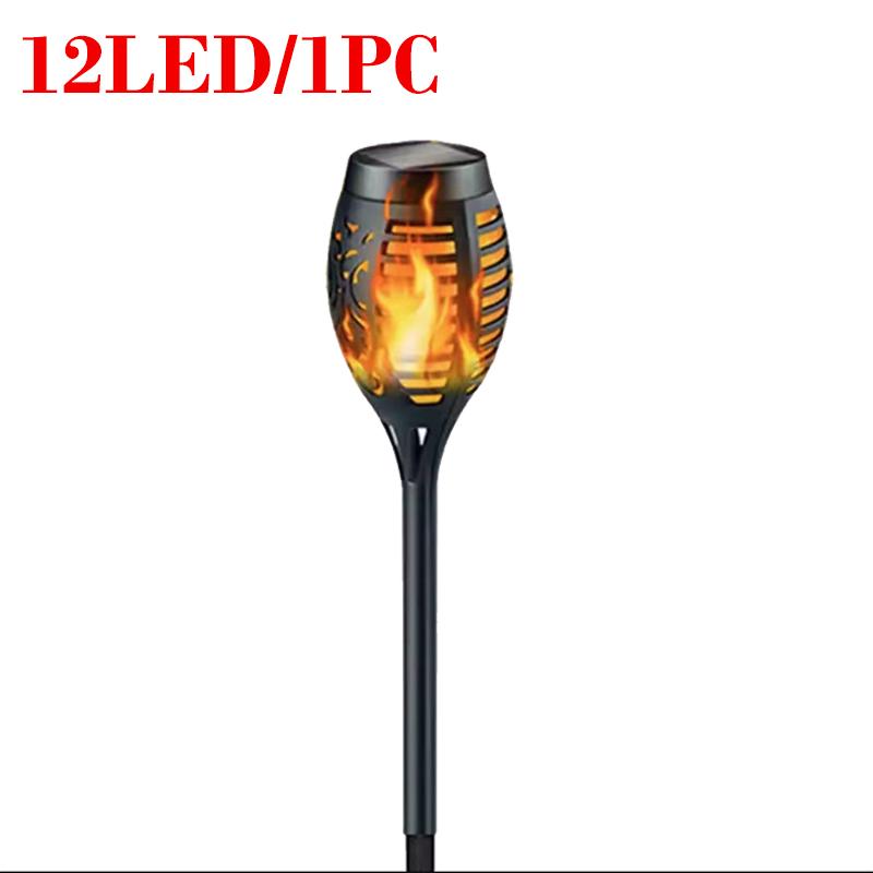 12/33/51LEDS Solar Flame Torch Light Flickering Light Waterproof Garden Decoration Outdoor Lawn Path Yard Patio Floor Lamp