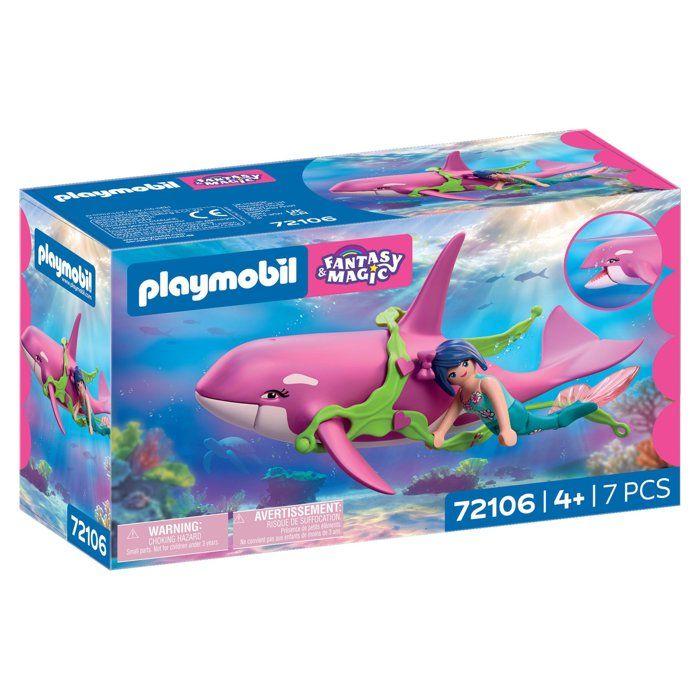 Playmobil 72106 Orque et sirene, Les Sirenes Fantasy & Magic, 7 pieces, Des 4 ans