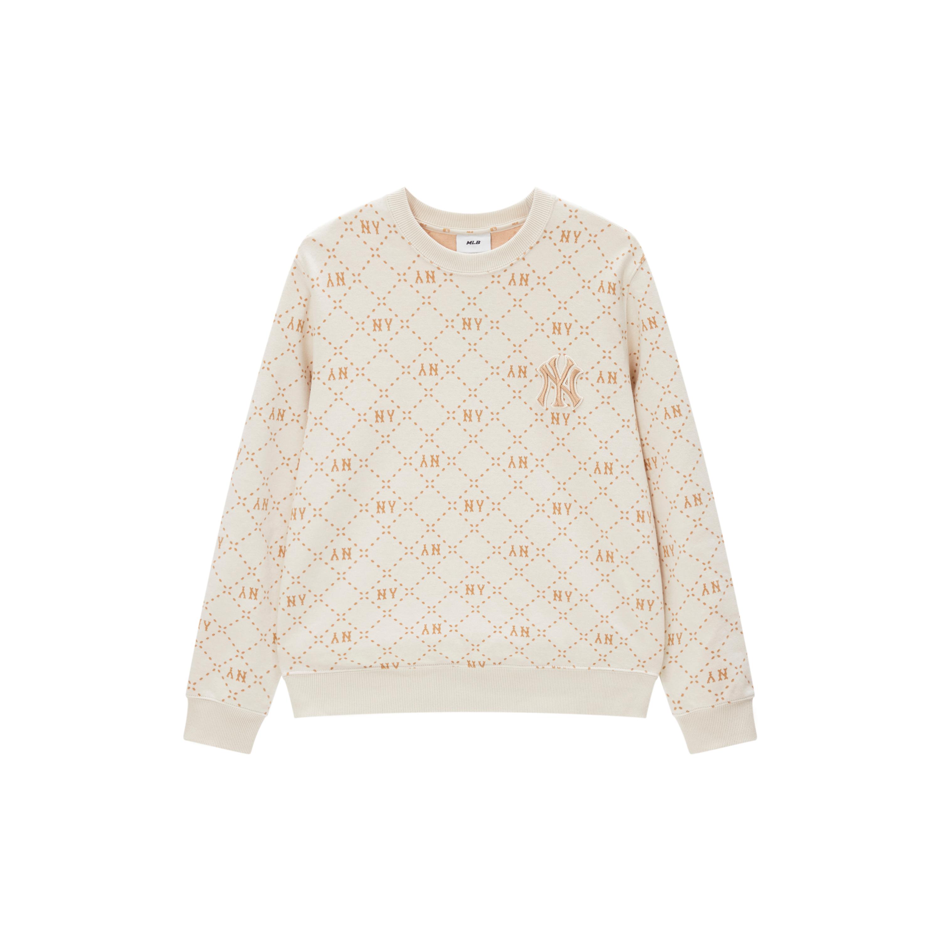 MLB Sweatshirts Unisex Cream Crew Neck Moderate Other 3AMTM0134-50CRD S