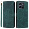 Wallet Case for Edge 70 Fusion+ 5G - Leather/PU, Green, With Lanyard