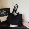 Corduroy Tote Bag Women's Commuter Handbag Large Capacity Shoulder Bag