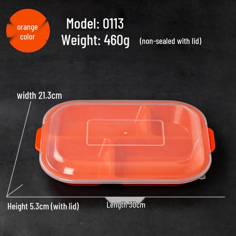 Melamine 4-Compartment Food Tray with Lid
