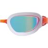 Mizuno GX SONIC EYE Swimming Glasses with Cushion Curved Lenses Light Pink with Ruby Unisex G-Shaped (Racing Type) N3JEC531, Mirror,