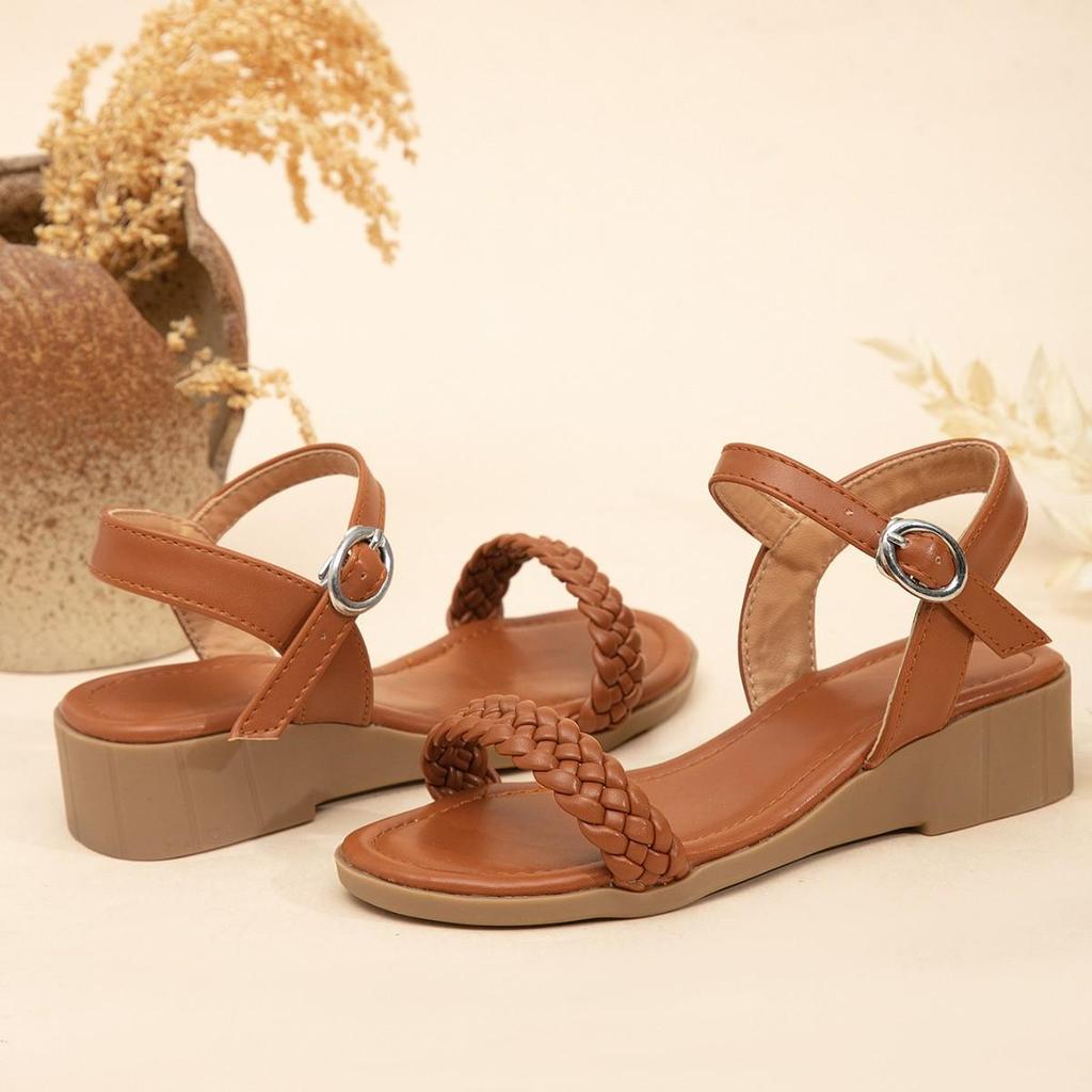 2025 Girls' Casual Single-Strap Wedge Sandals