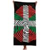 Basque Flag Fingerprint Beach Towel Single Sided 2D Soft Absorbent Microfiber Towel For Pool Beach Swimming Trending Unique Gift