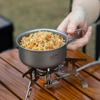 Japanese-Style Titanium Camping Pot: Portable, Foldable, Multi-Functional Outdoor Cookware for Soup and More
