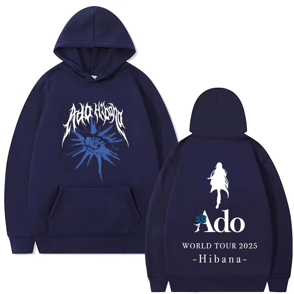 Ado World Tour 2025 Hibana Hoodies Men Women Fashion Japanese Style Streetwear Unisex Casual Vintage Oversized Hooded Sweatshirt
