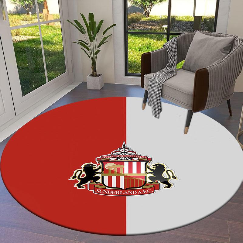 Sunderland A.F Round Area Rug,Carpet Rug for Living Room Bedroom Sofa Playroom Decor,Non-slip Floor Mat