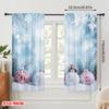 2pcs,2D Plane Printing Curtains Roller Blinds Christmas Ornaments Snowflakes Pinecones (3) Durable 100% Polyester Fabric