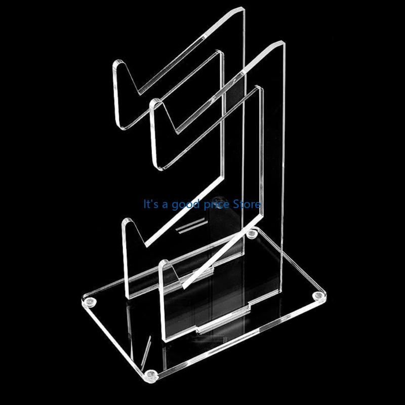 

Modern Acrylic Double Controller Stand Thin Profile Design Enhances Stability Simple Installs Suitabe for Game Devices
