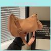 Trendy Retro Pu Shoulder Bag Stylish Solid Color Crossbody Bag For Daily Use